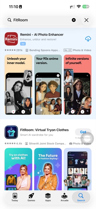 FitRoom trên App Store Việt Nam — 4.4K ratings, Smart AI wardrobe for you